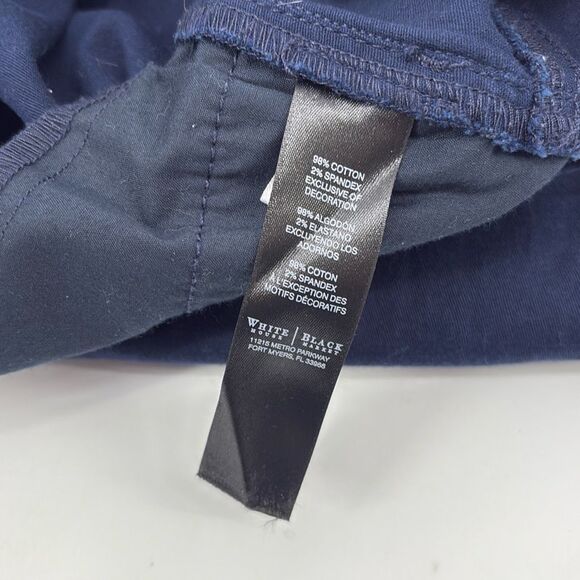 White House Black Market‎ Navy Skinmer Cropped Ankle Button Slim Pants 2P - Picture 8 of 8
